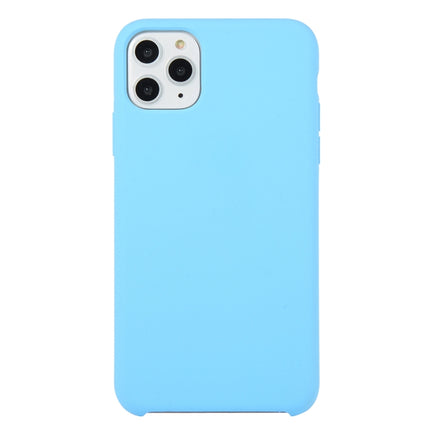 For iPhone 11 Pro Solid Color Solid Silicone Shockproof Case (Chrysanthemum Blue)-garmade.com