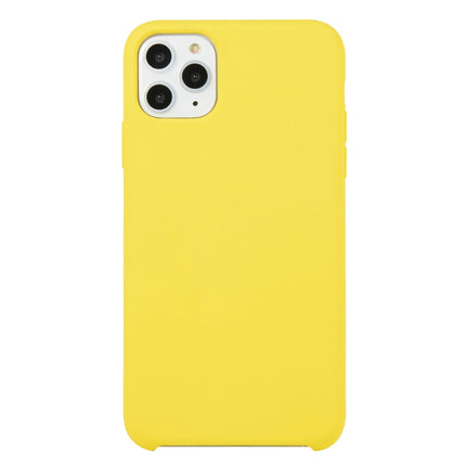 For iPhone 11 Pro Solid Color Solid Silicone Shockproof Case (Light Yellow)-garmade.com