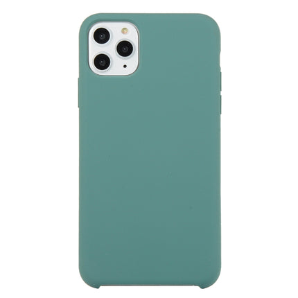 For iPhone 11 Pro Solid Color Solid Silicone Shockproof Case (Pine Needle Green)-garmade.com