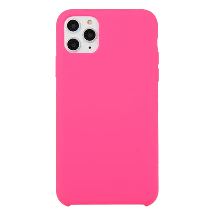 For iPhone 11 Pro Solid Color Solid Silicone Shockproof Case (Arson Fire Rose)-garmade.com