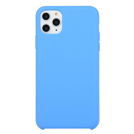 For iPhone 11 Pro Solid Color Solid Silicone Shockproof Case(Deep Blue)-garmade.com