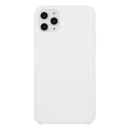 For iPhone 11 Pro Solid Color Solid Silicone Shockproof Case(White)-garmade.com