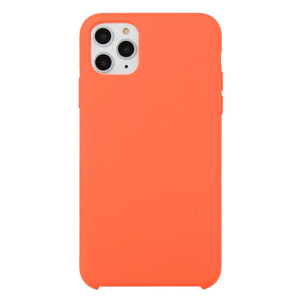 For iPhone 11 Pro Solid Color Solid Silicone Shockproof Case(Orange)-garmade.com