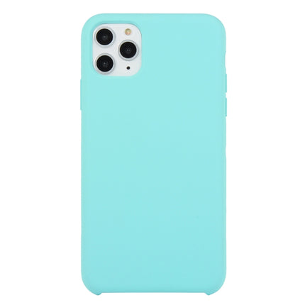 For iPhone 11 Pro Solid Color Solid Silicone Shockproof Case(Ice Blue)-garmade.com