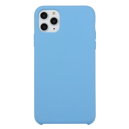 For iPhone 11 Pro Solid Color Solid Silicone Shockproof Case(Azure)-garmade.com
