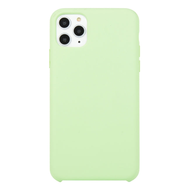 For iPhone 11 Pro Max Solid Color Solid Silicone Shockproof Case(Mint Green)-garmade.com