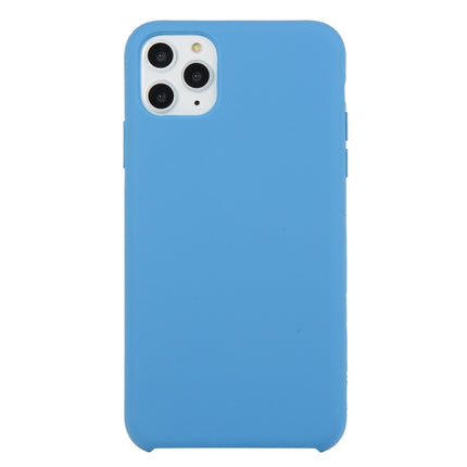 For iPhone 11 Pro Max Solid Color Solid Silicone Shockproof Case(Denim Blue)-garmade.com