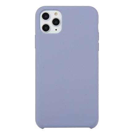 For iPhone 11 Pro Max Solid Color Solid Silicone Shockproof Case (Lavender Grey)-garmade.com