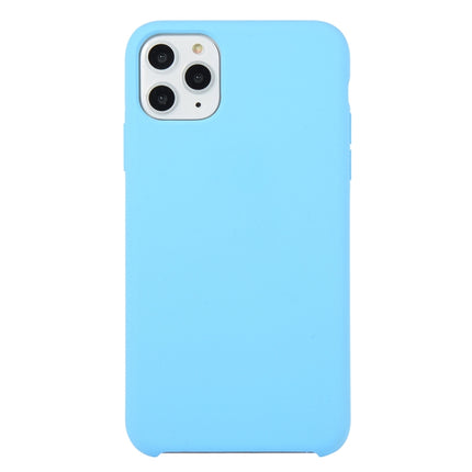 For iPhone 11 Pro Max Solid Color Solid Silicone Shockproof Case (Chrysanthemum Blue)-garmade.com