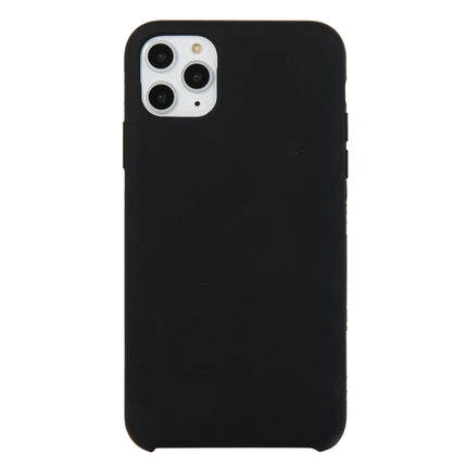 For iPhone 11 Pro Max Solid Color Solid Silicone Shockproof Case(Black)-garmade.com