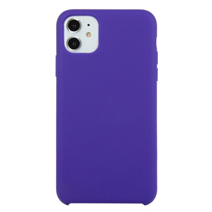 For iPhone 11 Solid Color Solid Silicone Shockproof Case(Deep Purple)-garmade.com