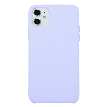For iPhone 11 Solid Color Solid Silicone Shockproof Case (Light Purple)-garmade.com