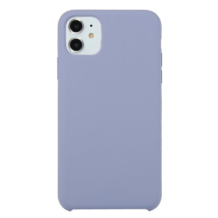 For iPhone 11 Solid Color Solid Silicone Shockproof Case (Lavender Grey)-garmade.com