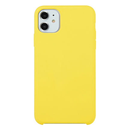 For iPhone 11 Solid Color Solid Silicone Shockproof Case (Light Yellow)-garmade.com