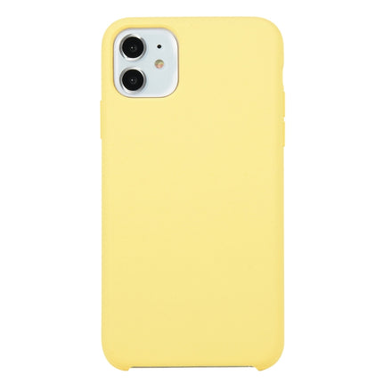 For iPhone 11 Solid Color Solid Silicone Shockproof Case(Yellow)-garmade.com