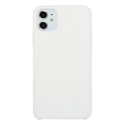 For iPhone 11 Solid Color Solid Silicone Shockproof Case(White)-garmade.com