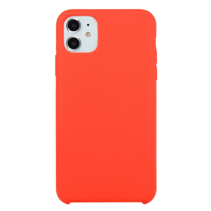 For iPhone 11 Solid Color Solid Silicone Shockproof Case(Red)-garmade.com