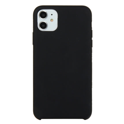 For iPhone 11 Solid Color Solid Silicone Shockproof Case(Black)-garmade.com