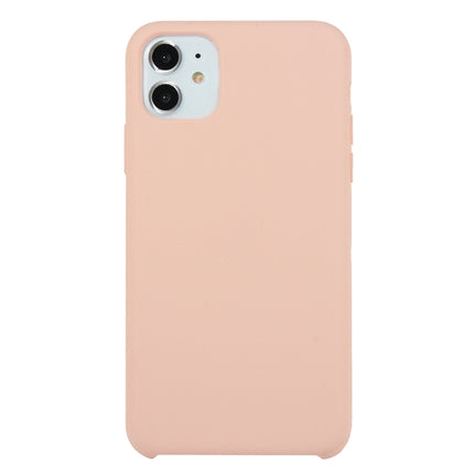For iPhone 11 Solid Color Solid Silicone Shockproof Case(Sand Powder)-garmade.com