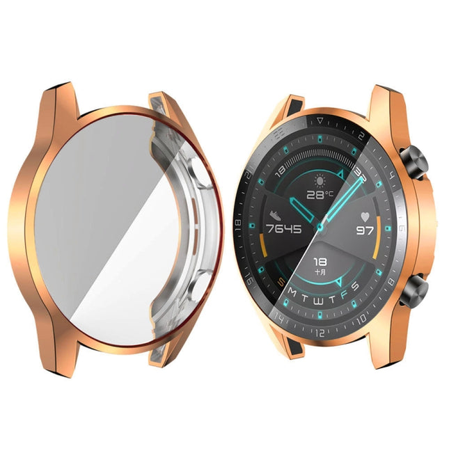For Huawei Watch GT2 46mm TPU All Inclusive Watch Case(Rose Gold)-garmade.com