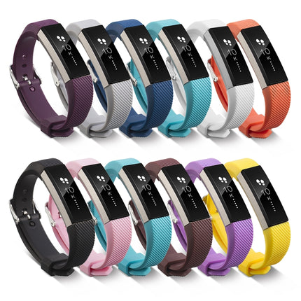 For Fitbit Alta Silicone Replacement Wrist Strap Watchband with Buckle(Black)-garmade.com