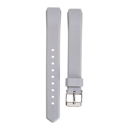 For Fitbit Alta Silicone Replacement Wrist Strap Watchband with Buckle(Grey)-garmade.com