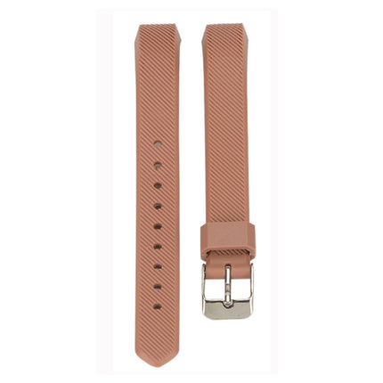 For Fitbit Alta Silicone Replacement Wrist Strap Watchband with Buckle(Khaki)-garmade.com