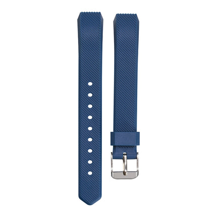 For Fitbit Alta Silicone Replacement Wrist Strap Watchband with Buckle(Dark Blue)-garmade.com