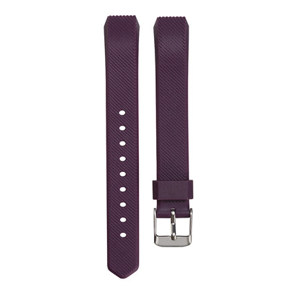 For Fitbit Alta Silicone Replacement Wrist Strap Watchband with Buckle(Dark Purple)-garmade.com