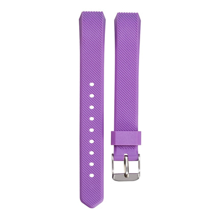 For Fitbit Alta Silicone Replacement Wrist Strap Watchband with Buckle(Purple)-garmade.com