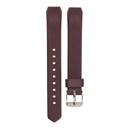 For Fitbit Alta Silicone Replacement Wrist Strap Watchband with Buckle(Brown)-garmade.com