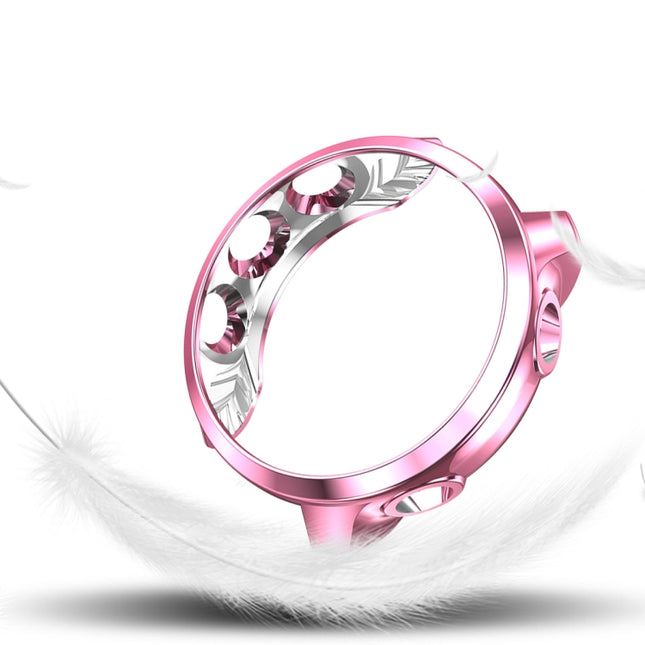 For Garmin Forerunner 245 TPU Electroplated Watch Case(Pink)-garmade.com