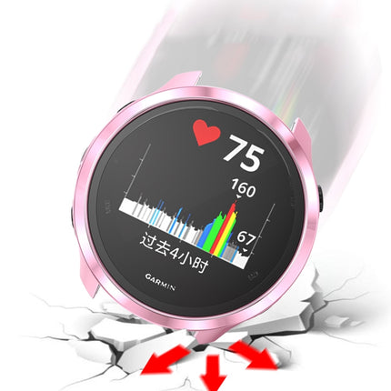 For Garmin Forerunner 245 TPU Electroplated Watch Case(Pink)-garmade.com