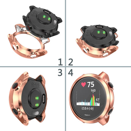 For Garmin Forerunner 245 TPU Electroplated Watch Case(Rose Gold)-garmade.com