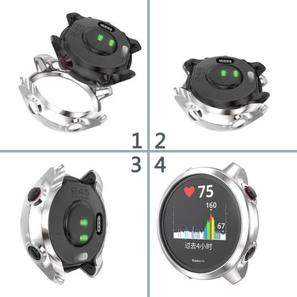 For Garmin Forerunner 245 TPU Electroplated Watch Case(Silver)-garmade.com