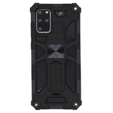 For Galaxy S20 Plus Shockproof TPU + PC Magnetic Protective Case with Holder(Black)-garmade.com