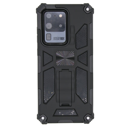 For Galaxy S20 Ultra Shockproof TPU + PC Magnetic Protective Case with Holder(Black)-garmade.com