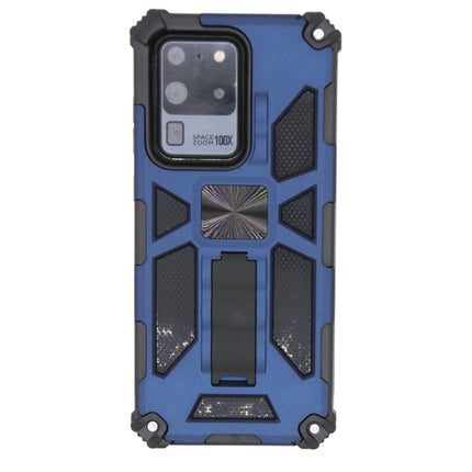 For Galaxy S20 Ultra Shockproof TPU + PC Magnetic Protective Case with Holder(Blue)-garmade.com