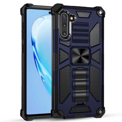 For Galaxy Note 10 Shockproof TPU + PC Magnetic Protective Case with Holder(Blue)-garmade.com