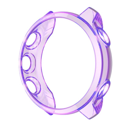 For Garmin Forerunner 245 TPU Translucent Watch Case(Purple)-garmade.com