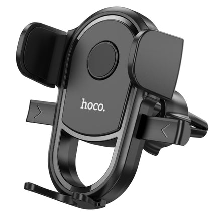 hoco H6 One-button Air Outlet Car Holder(Black)-garmade.com