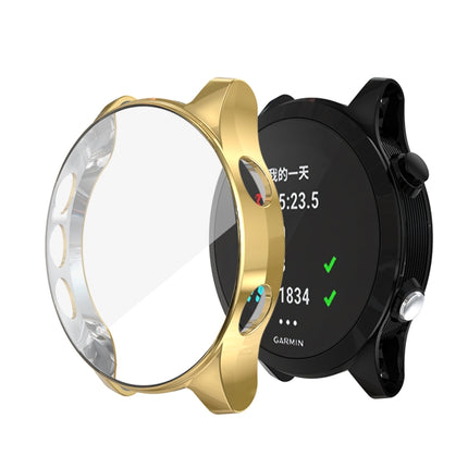 For Garmin Forerunner 935 TPU Electroplated Watch Case(Golden)-garmade.com