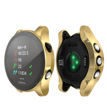 For Garmin Forerunner 935 TPU Electroplated Watch Case(Golden)-garmade.com