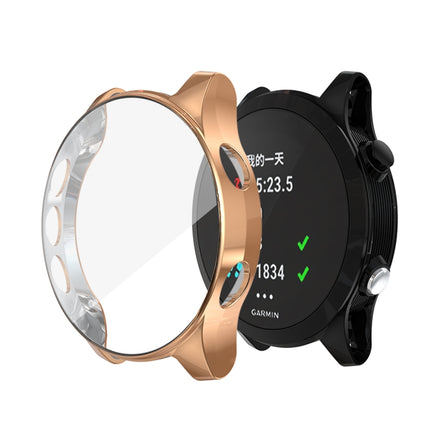 For Garmin Forerunner 935 TPU Electroplated Watch Case(Rose Gold)-garmade.com