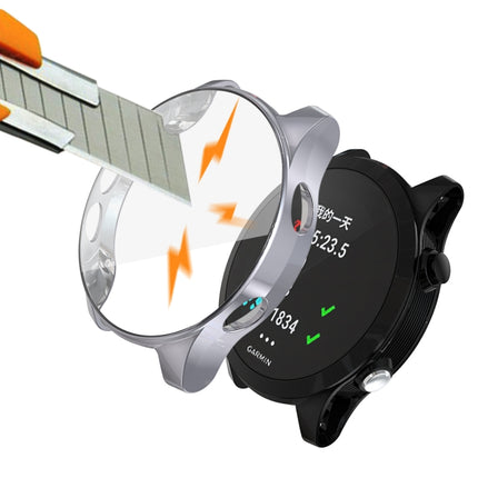 For Garmin Forerunner 935 TPU Electroplated Watch Case(Gun Color)-garmade.com
