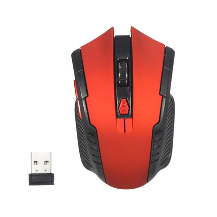 6-keys 2.4G 1600DPI Three-speed Adjustable Wireless Office Mouse(Red)-garmade.com
