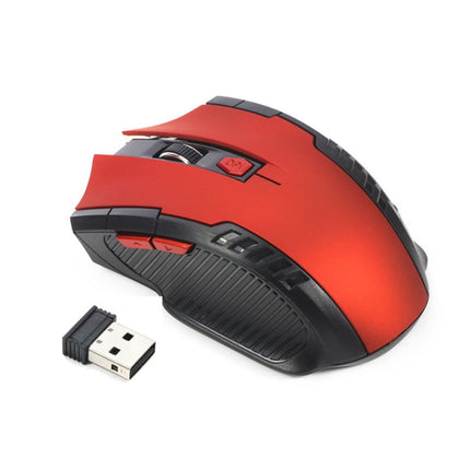 6-keys 2.4G 1600DPI Three-speed Adjustable Wireless Office Mouse(Red)-garmade.com