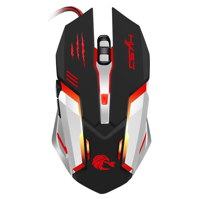 HXSJ S100 6 Keys Colorful Luminous Wired Gaming Mouse-garmade.com