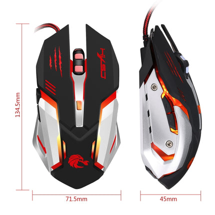 HXSJ S100 6 Keys Colorful Luminous Wired Gaming Mouse-garmade.com