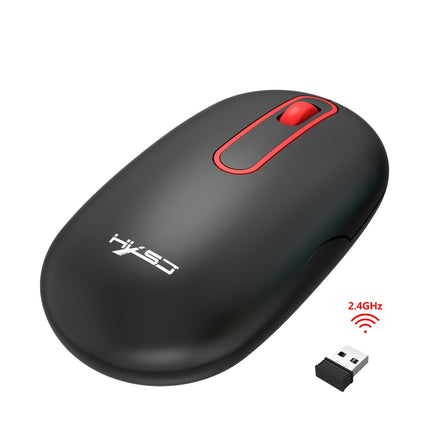 HXSJ T15 2.4GHz 4 Keys Wireless Mute Mouse(Black)-garmade.com